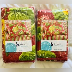 Pillow Shams (2) Martha Stewart NEW in BAG  Tropical 100% Cotton Ret. $60 each